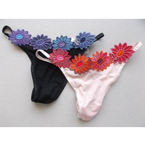 画像: 【半額SALE】モチーフレース　Tバックショーツ　M2枚ＳＥＴ